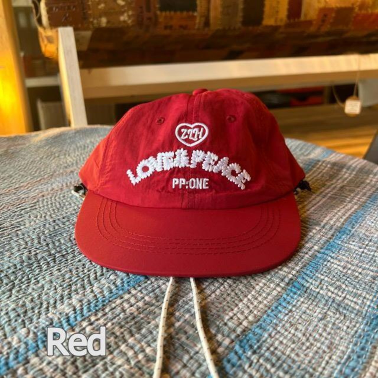 TOPANGA Accessory　Love & Peace String Cap　ラブ＆ピース　紐付きキャップ　Cap　キャップ　帽子　
