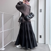 レイヤーオーガンジースウェットPO/チャコール