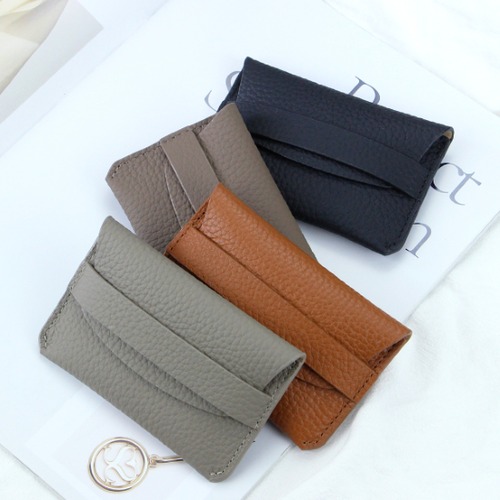 カードホルダー レディース カード入れ 名刺入れ コンパクト 小さめ 小銭入れ コインケース ミニ財布 ユニセックス シンプル 無地 コインパース カードケース 牛革 レザー きれいめ エレガント