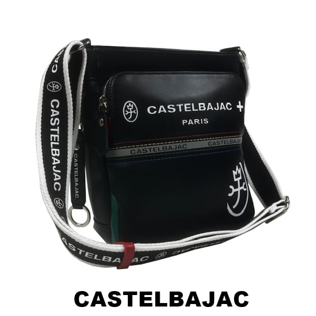 CASTELBAJAC ショルダ ー 型押し エンボス カステルバジャック CASTELBAJAC エンボス加工薄マチショルダーバッグ
