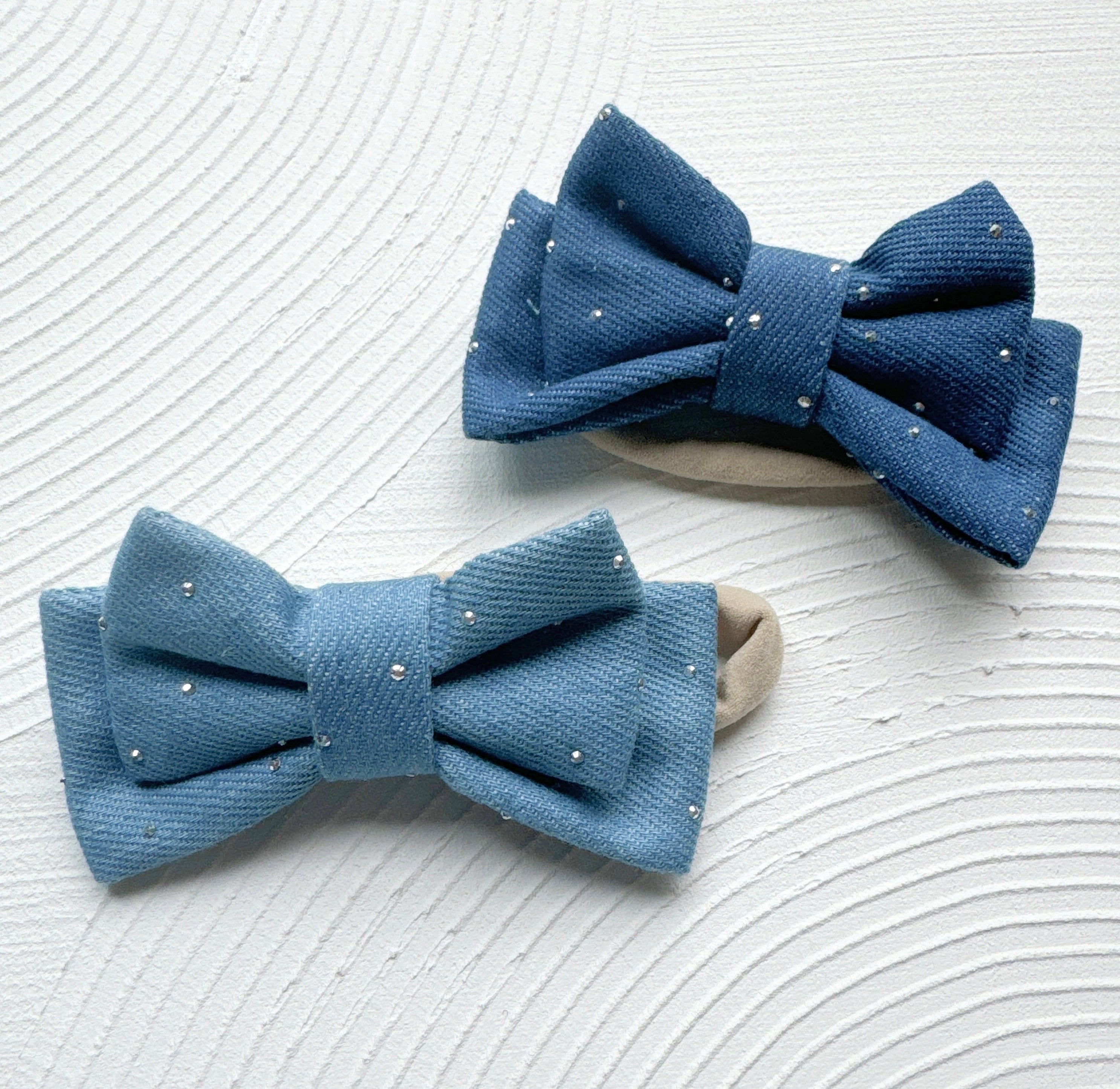 色々デニムリボンのヘアバンド