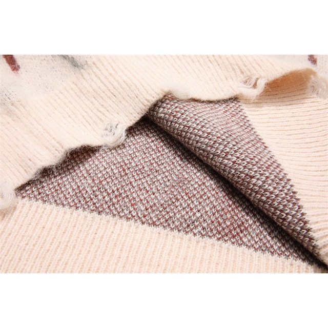 ブラッシュストロークルーズニット 2col R00740