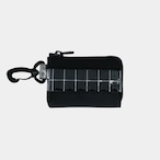 vibram card case (black×clear) with white glowing zip