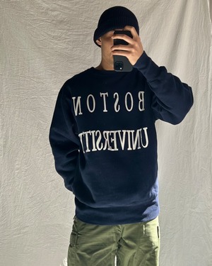 極美品 90s XL リバースウィーブ BOSTON ネイビー 紺色 チャンピオン 
