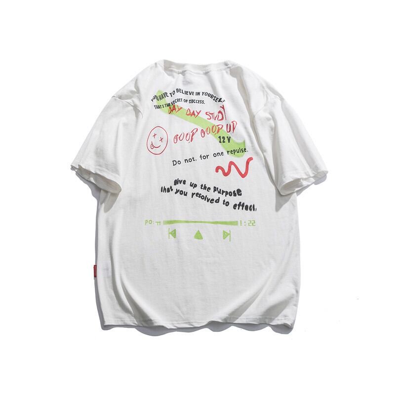 【新作】【送料無料】 Road Vintage Summer Creative Letter Printing TideTシャツメンズルーズラウンドネックTシャツストリート半袖トップ-Alibaba ショート ハーフスリーブ サマー 夏物 Oネック ビンテージ hip6-161164862139835