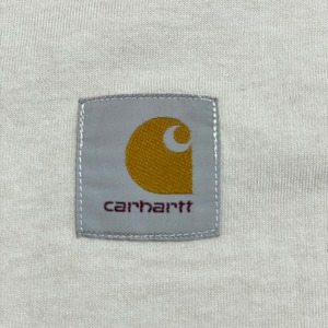 【Carhartt】NELSON T-SHIRT ネルソンTシャツ ナチュラル色 L 半袖 ワンポイント スクエアラベル カーハート US古着