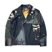 【rd11】再構築 レザー×ミリタリーライダースジャケット LEATHER ×military MIX RIDERS JACKET