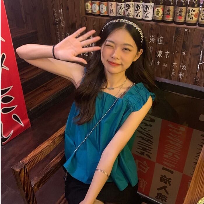 スタイルカラー薄手トップス サマー 夏物 スクウェア ドラファッションホール10969495954