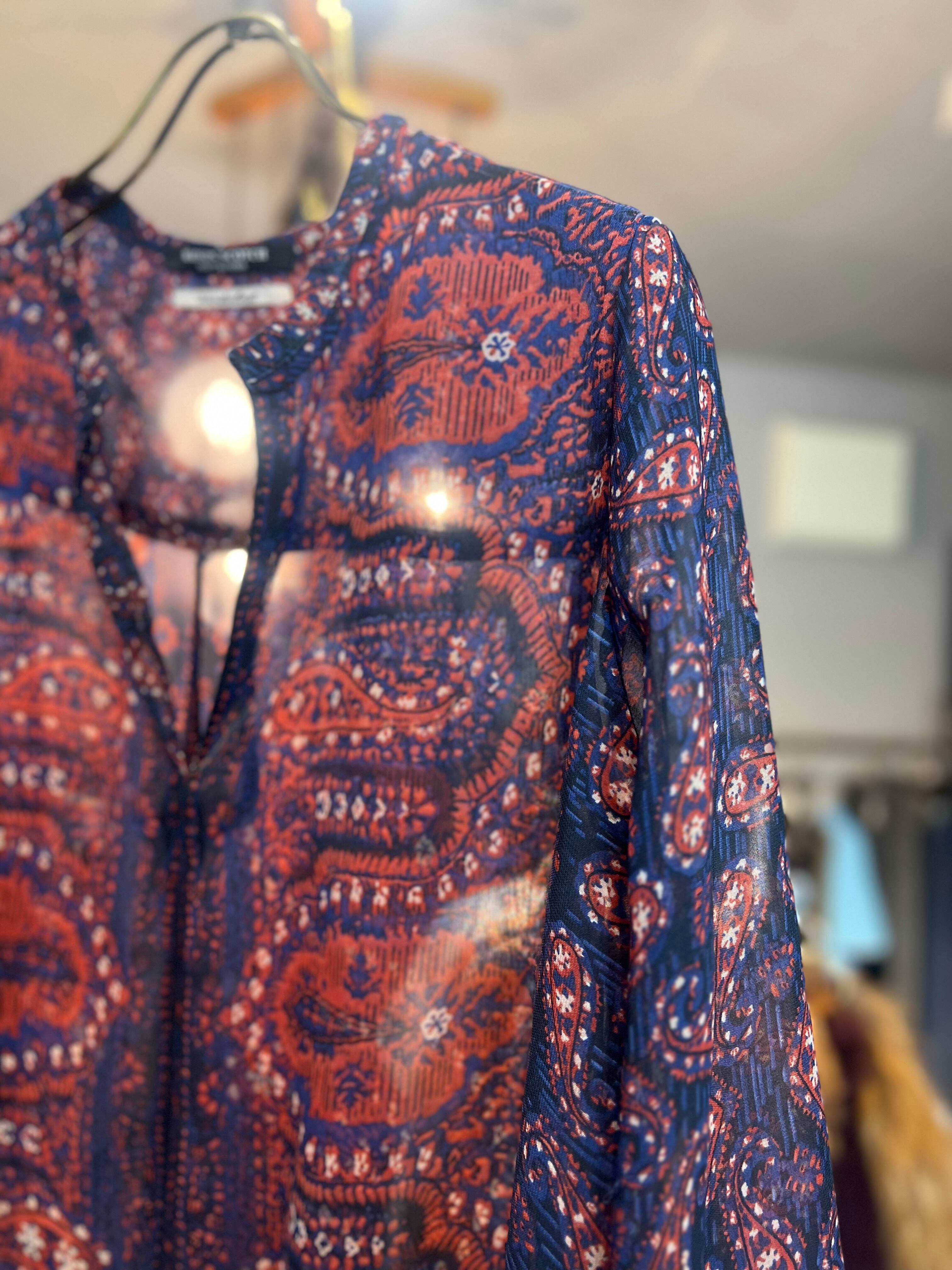 MAISON SCOTCH】ノーカラー・プリントブラウス(USED) | passage