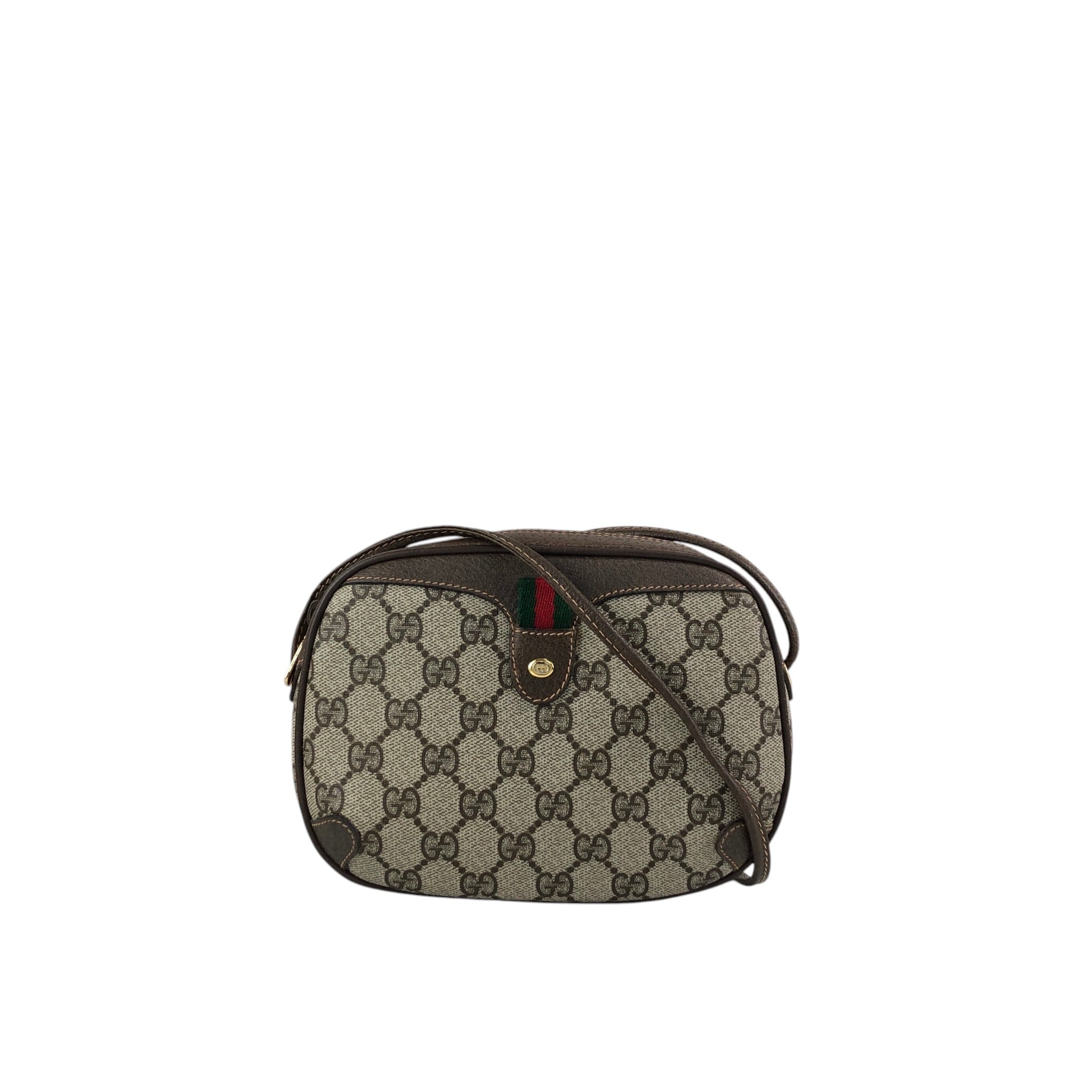 GUCCI♡ショルダー GG ラバーエフェクト ミニ ショルダーバッグ ・ブラック レザー