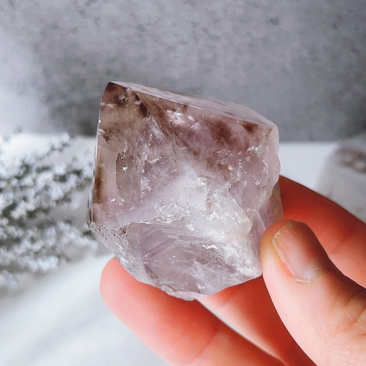 ファントムアメジスト02 ハーフポリッシュ*ブラジル産(ホランダイト入り)