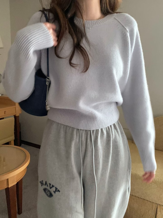 (予約) pretty young thing / Wool 100 raglan knit 4color