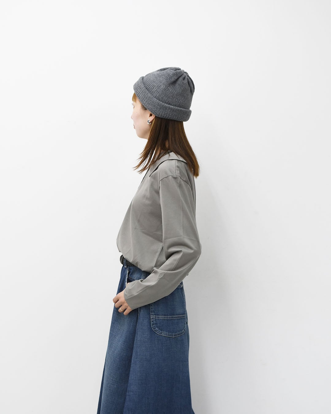 mizuiro ind [ミズイロ インド] wide collar polo shirt [3-210053