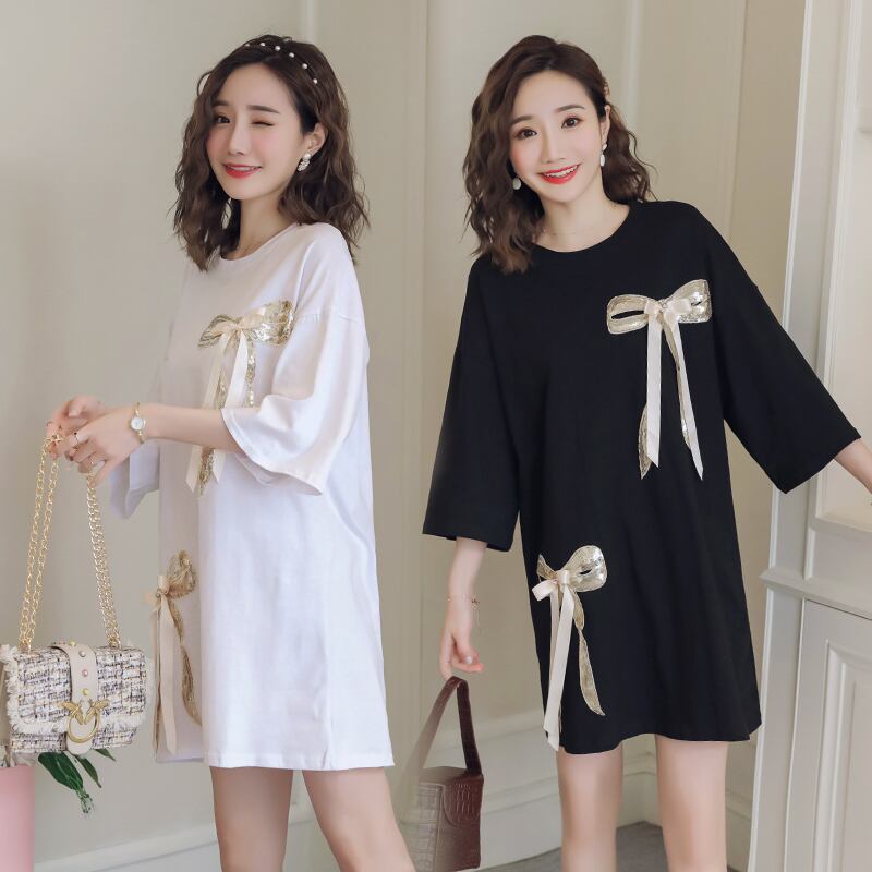 【新作】【送料無料】 2019マタニティドレスウーマンサマーラージサイズドレス妊婦マタニティMD-00781 大きめサイズ 夏物 AL expec399121962482