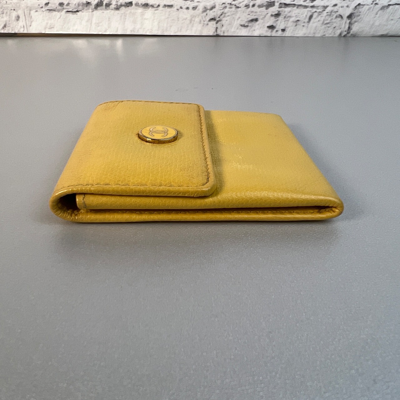 【最終処分SALE】CHANEL シャネル ココマーク  キャビアスキン コインケース イエロー A-9022