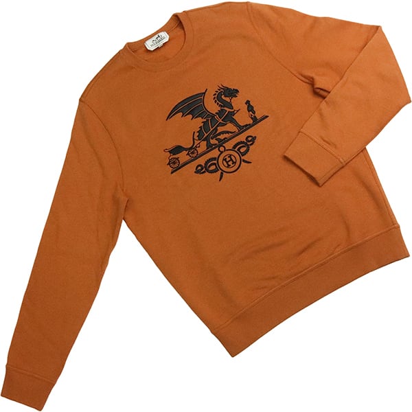 HERMES エルメス メタルリー オ カレ ラムレザーパッチスウェット 正規品 HERMES エルメス メタルリー オ カレ ラムレザーパッチスウェット 正規品