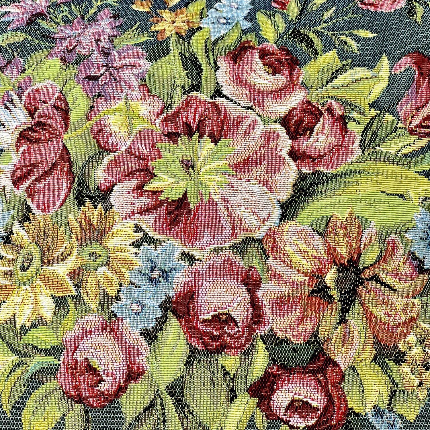 クッション・48cm】マリーアントワネットブーケ/グリーン地 | Place