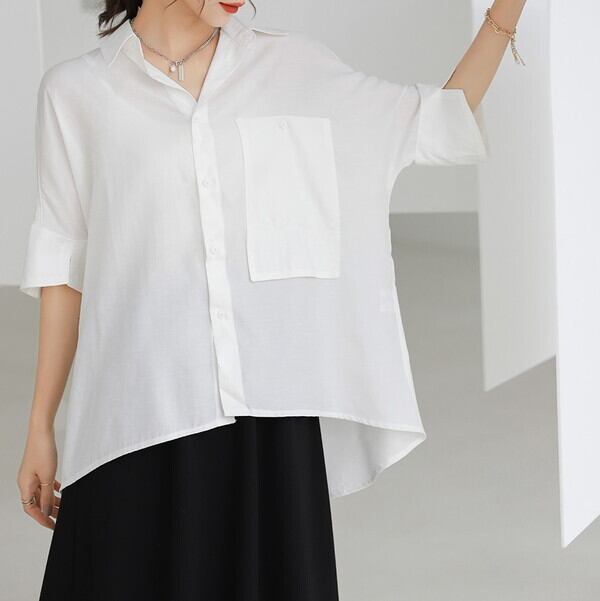 新作 21 秋新作 トップス ブラウス シャツブラウス シャツ レディース 半袖シャツ 五分袖シャツ オーバーサイズ シャツ オーバーサイズ レディース ビッグシルエット シャツ ポケット ボタンダウンシャツ 羽織シャツ 白シャツ モード系 ゆったり 体型カバー P7641 新作 21 秋新作 トップス ブラウス シャツブラウス シャツ レディース 半袖シャツ 五分袖シャツ オーバーサイズ シャツ オーバーサイズ レディース ビッグシルエット シャツ ポケット ボタンダウンシャツ 羽織シャツ 白シャツ モード系 ゆったり 体型カバー P7641