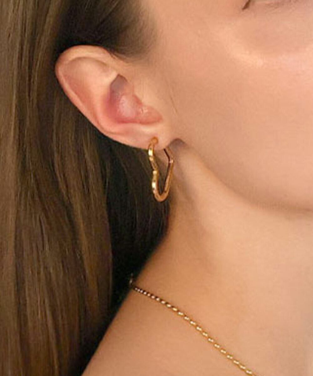 【SELECT】サージカルステンレス 316L ハート フープピアス / 金属アレルギー対応