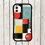 受注生産 iPhoneケース 赤と水色の幾何学護符｜幾何学シンボル TALM006C