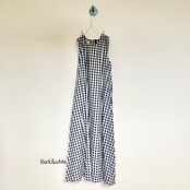 チェックのロングワンピース