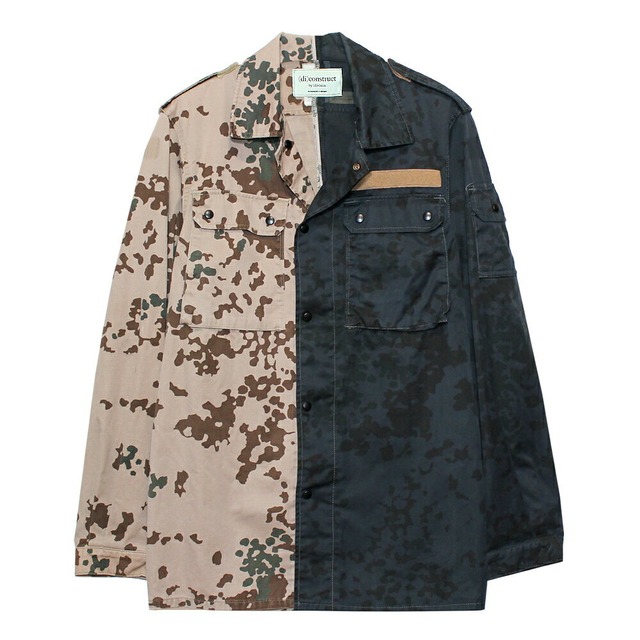 (DI)VISION | SPLIT MILITARY SHIRT (BEIGE/NAVY)