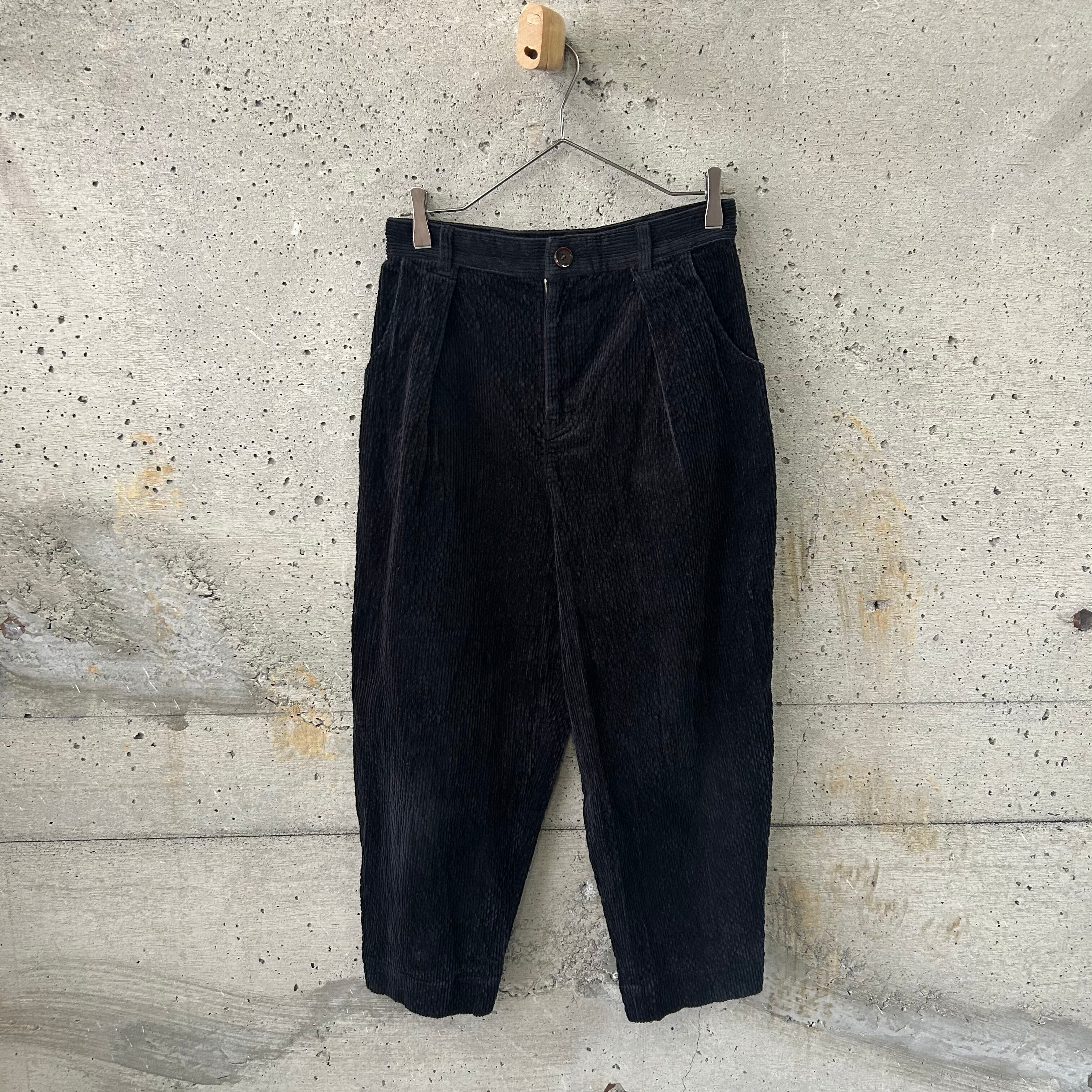 Corduroy pants with adjustable hem