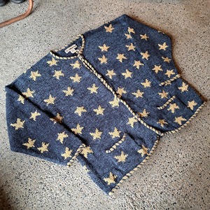 ボリビア製 星柄カーディガン used [301009]