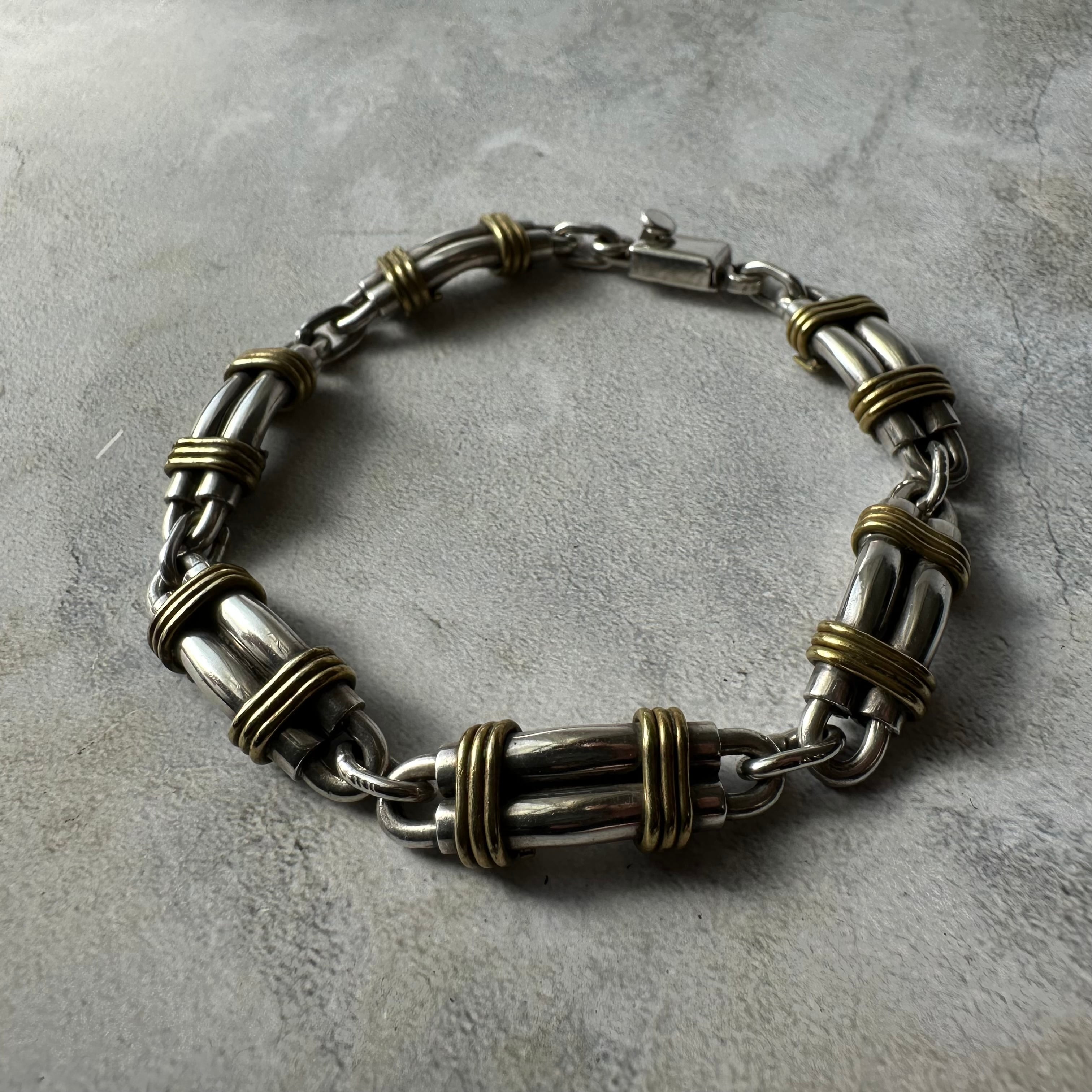 Vintage Triple Knot Link Bracelet Silver925 Made in Mexico