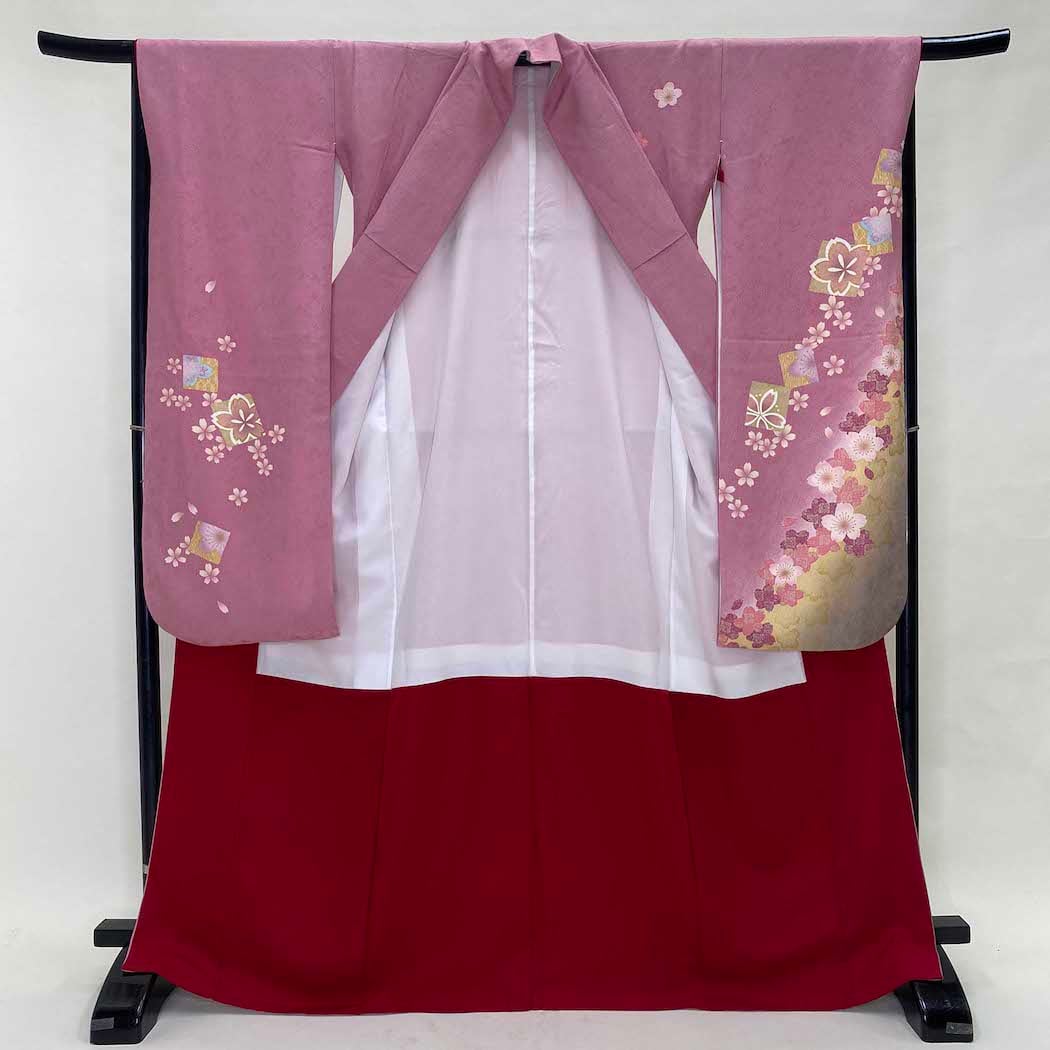 振袖 中古  ピンク 正絹 古典 裄66.5cm 身丈171.5cm 美品 M サイズ 成人式 4053 振袖 中古 ピンク 正絹 古典 裄66.5cm 身丈171.5cm 美品 M サイズ 成人