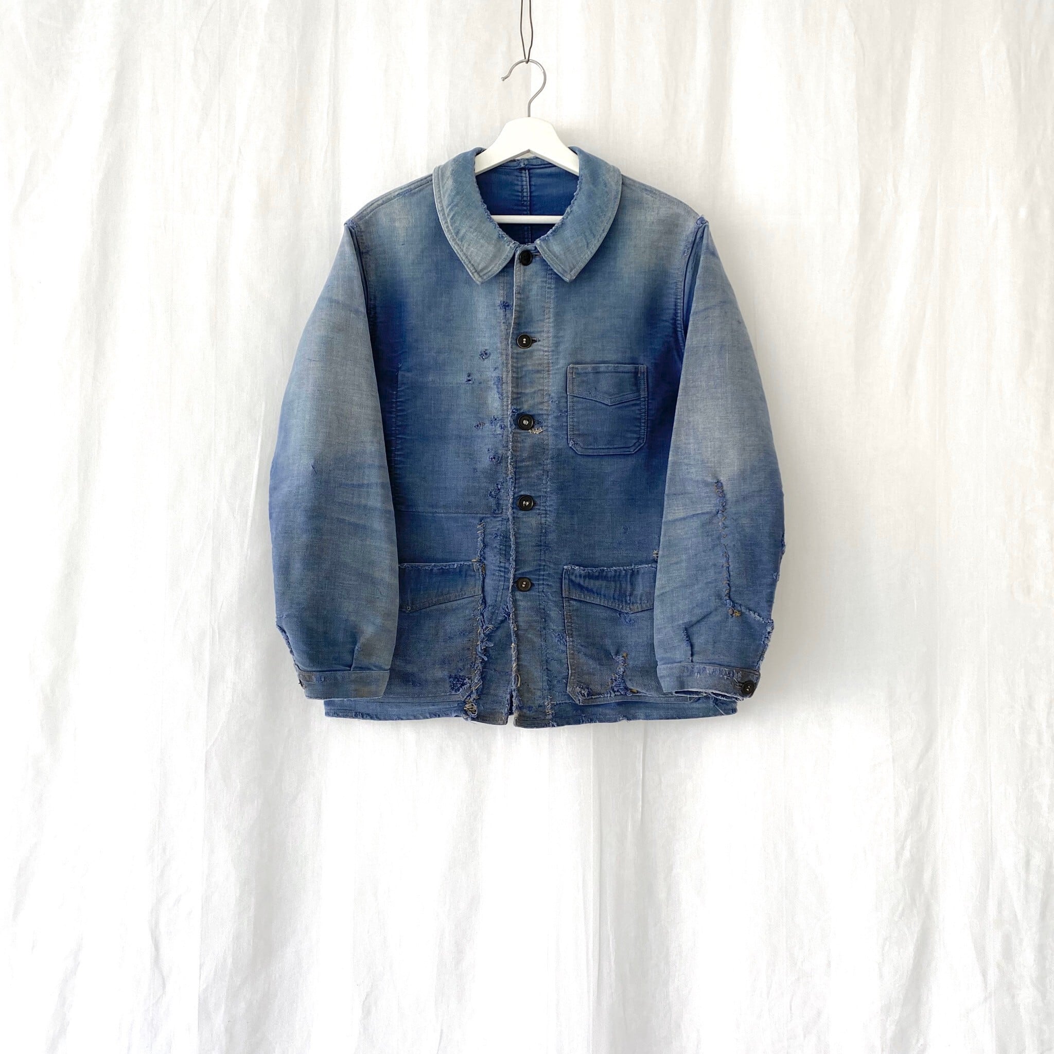 1940's blue moleskin work jacket