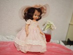 布花帽子とピンクドレス「Nancy Ann Story Book Doll」 画像4