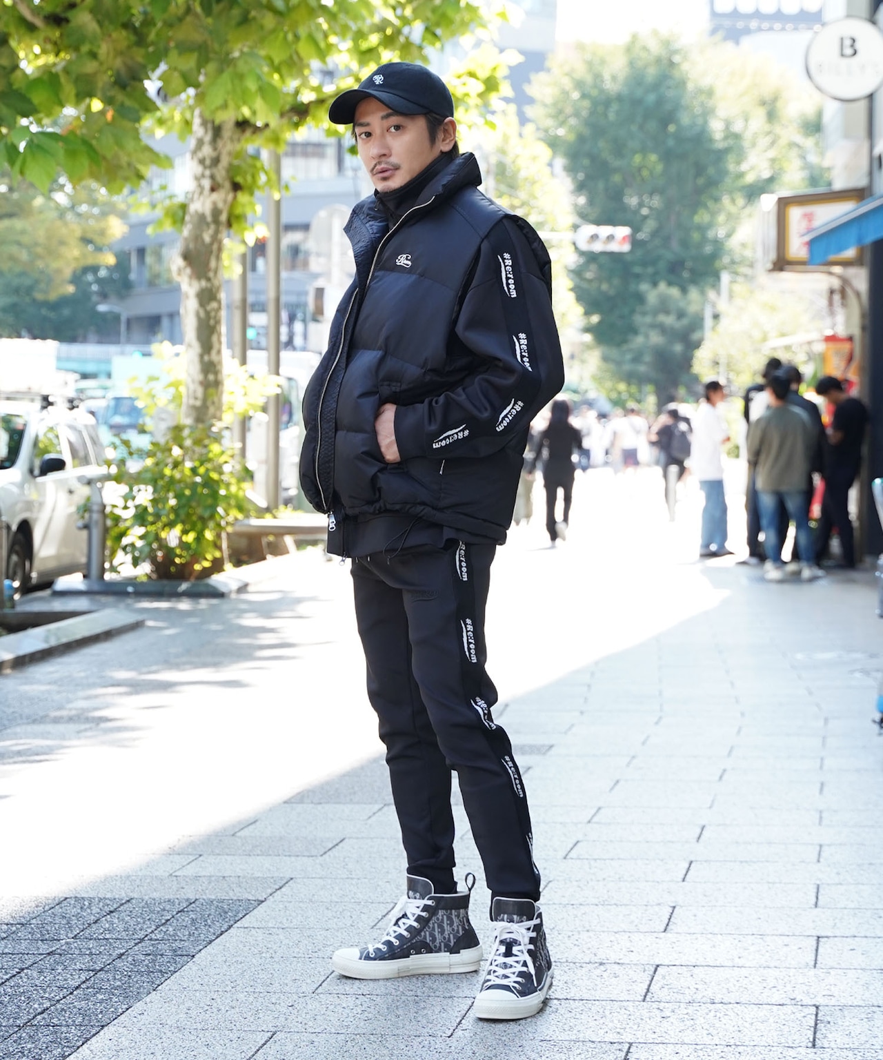 【#Re:room】LOGO SIDE LINE SKNNY TRACK PANTS［REP233］