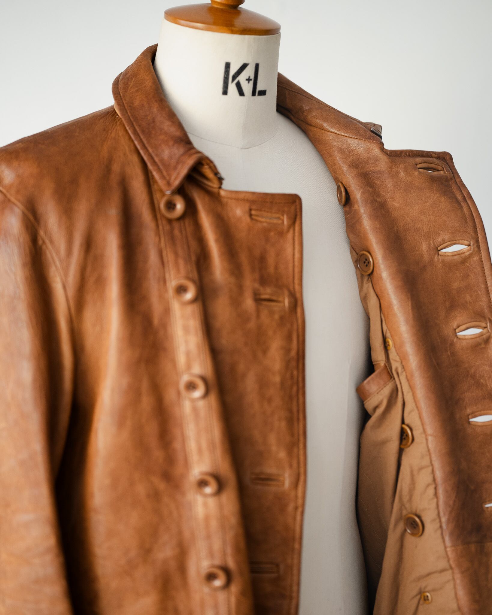 EMPORIO ARMANI ブラウン革ジャン サイズ48 Emporio Armani Mens Dark Brown Lamb Leather Jacket – b29 Fashion