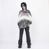 VINTAGE ストリート スプレーペイント ロングTシャツ T266