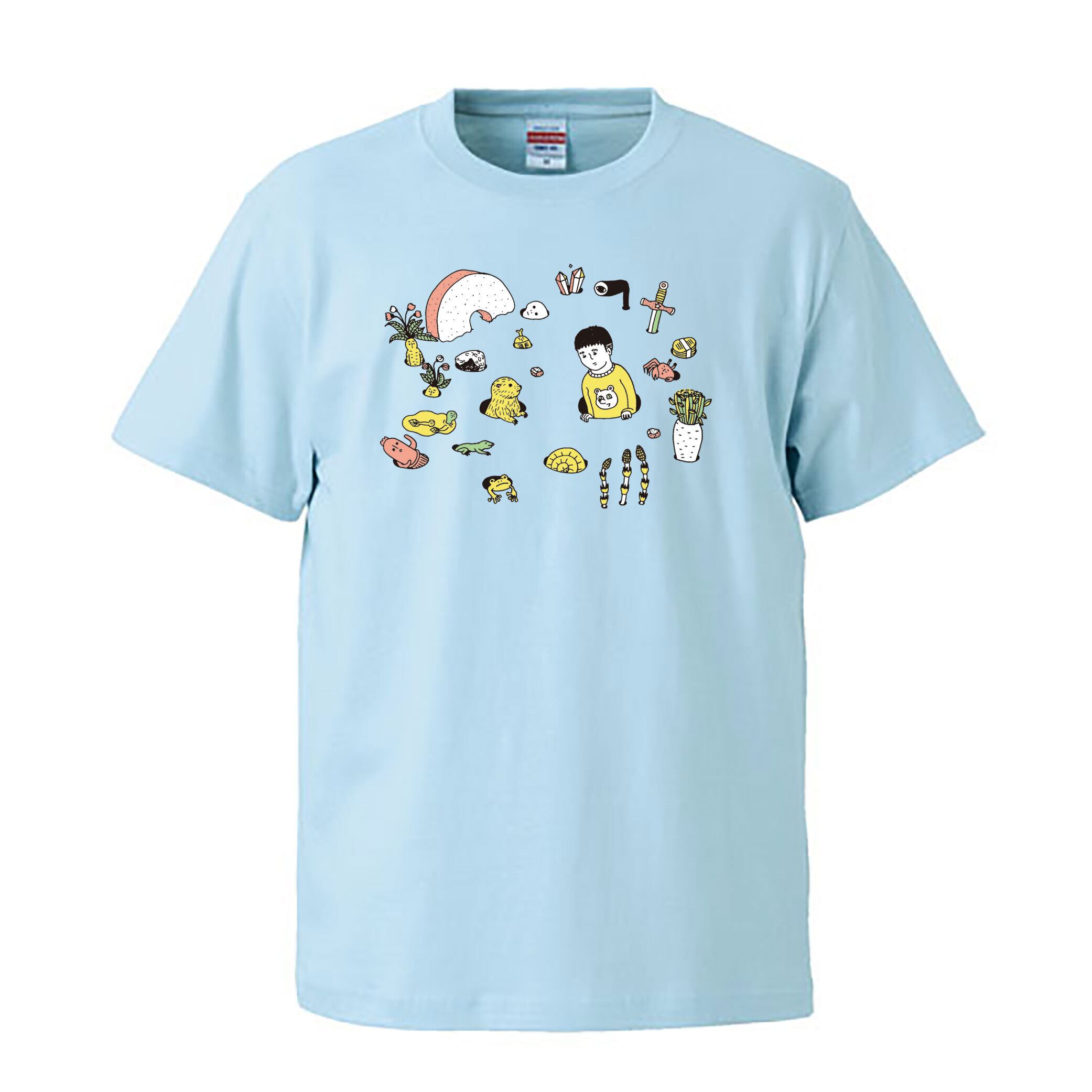 春 / Tシャツ / OKAME /  - NATURAL/LIGHTBLUE/PINK -