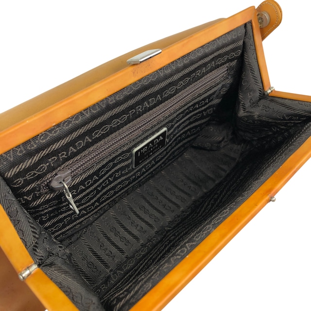 PRADA プラダ ショルダーバッグ オレンジ ロゴ PVC vintage ヴィンテージ オールド j4ytxn