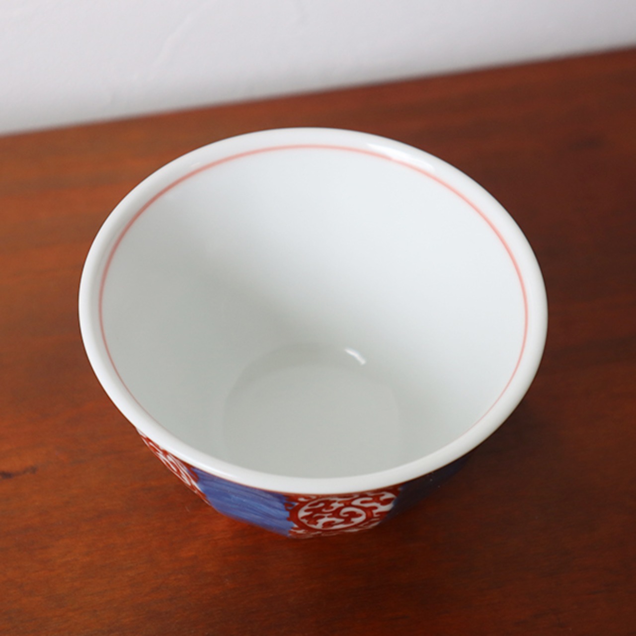 【アウトレット】有田焼　面取中付　錦濃唐草（赤）