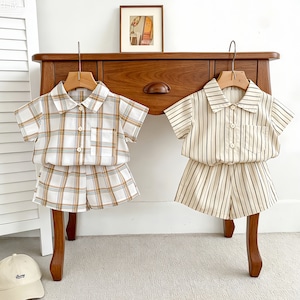 【BABY&KID】ストライプORチェックセットアップ
