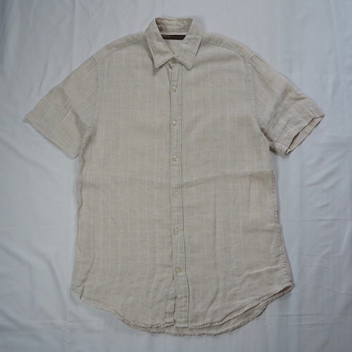 00’s Perry Ellis リネンシャツ Mサイズ チェック柄