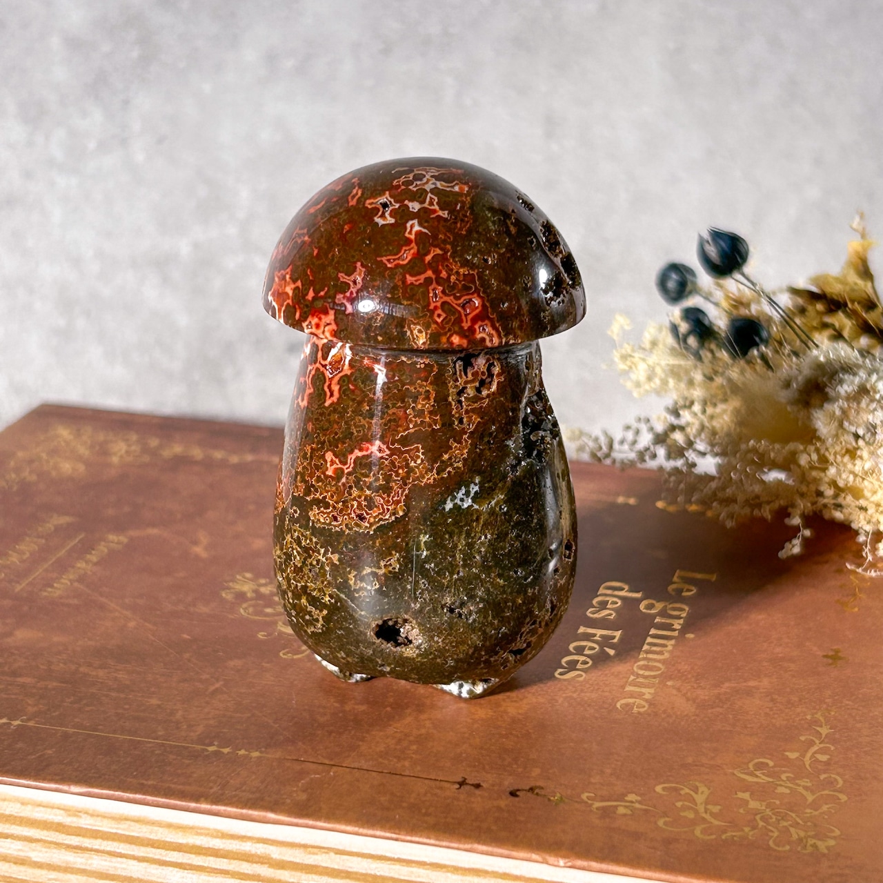 オーシャンジャスパー きのこ カービング * Ocean Jasper * 天然石