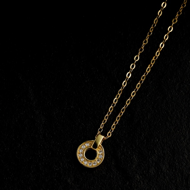 【Lamia】S925 zirconia round necklace  #nn05