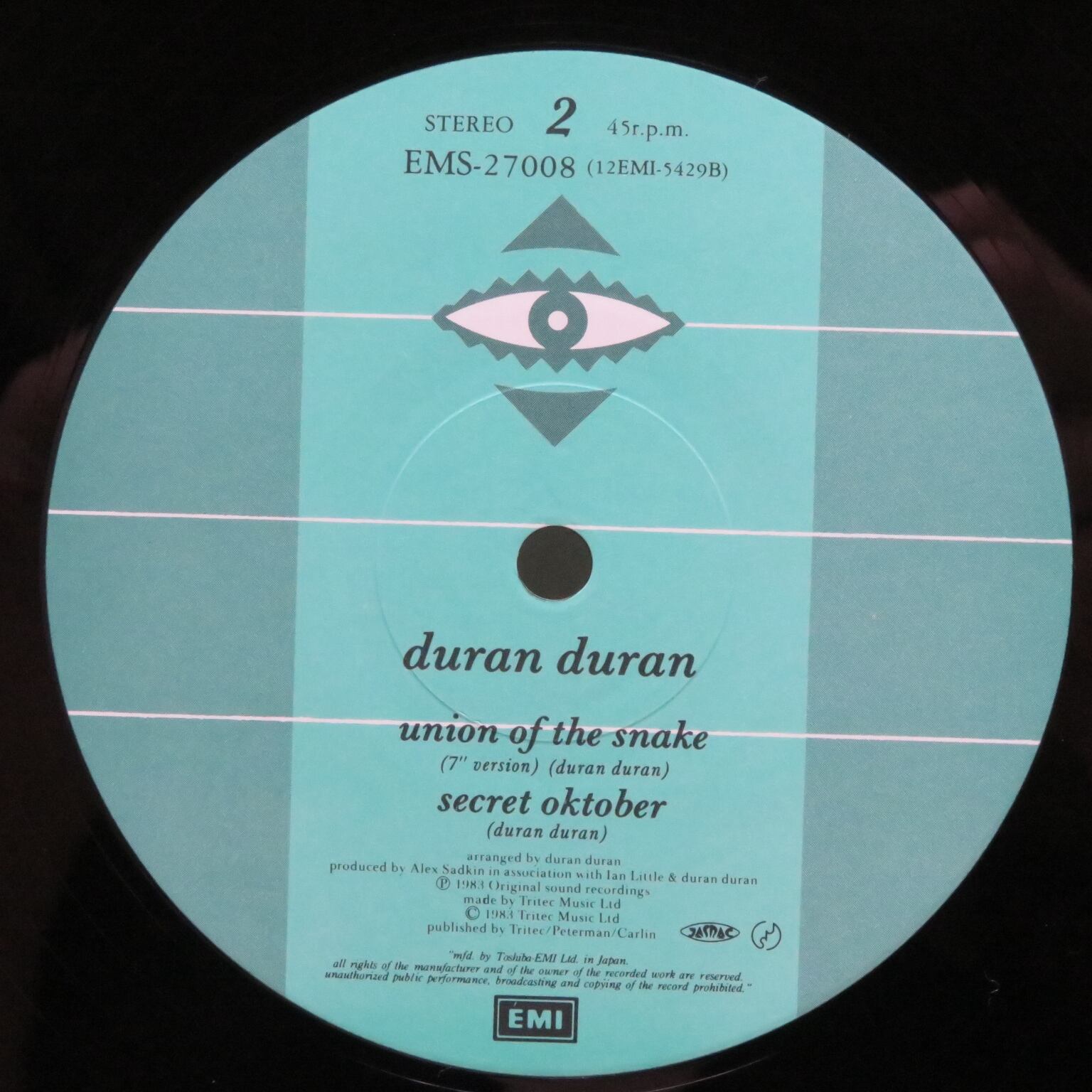 Duran Duran / Union Of The Snake [EMS-27008] - 画像4