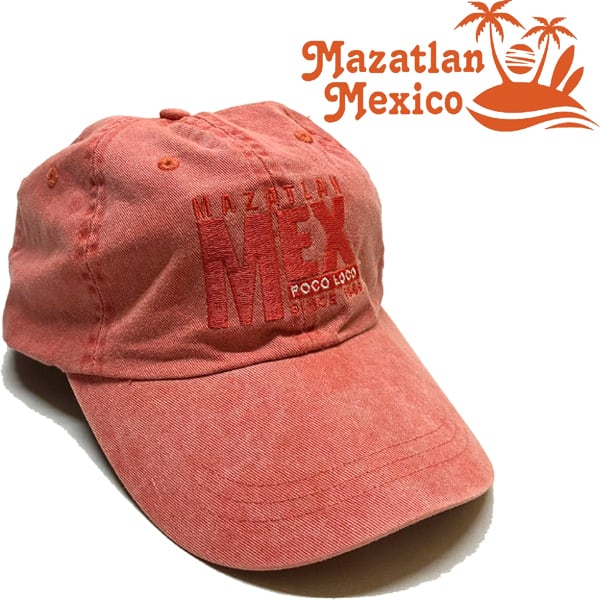 1点物◇メキシコ都市くすみ帽子つば長めフェードキャップUSA古着メンズ