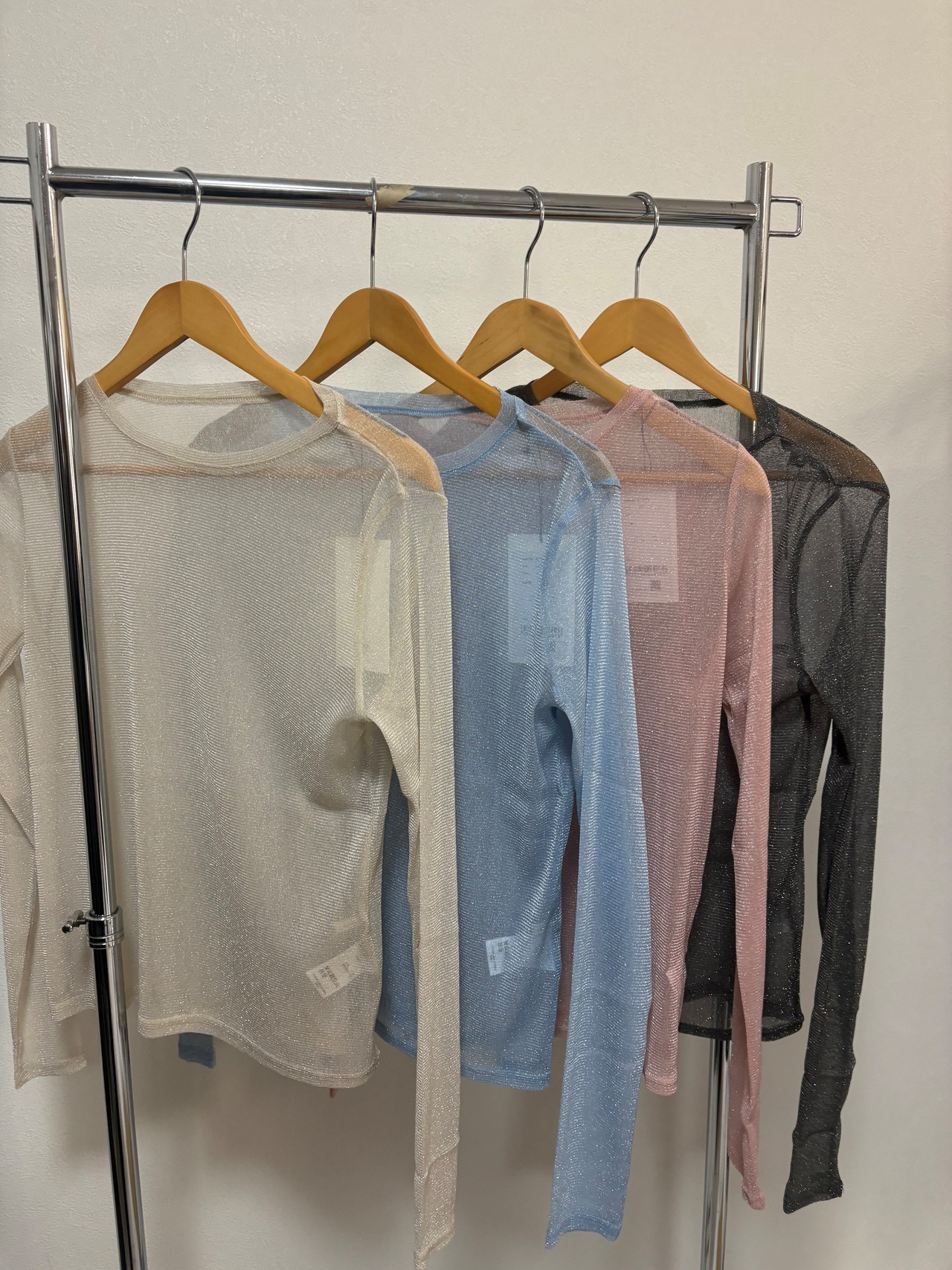 hunch ラメシアークルーネックロンT wts6882