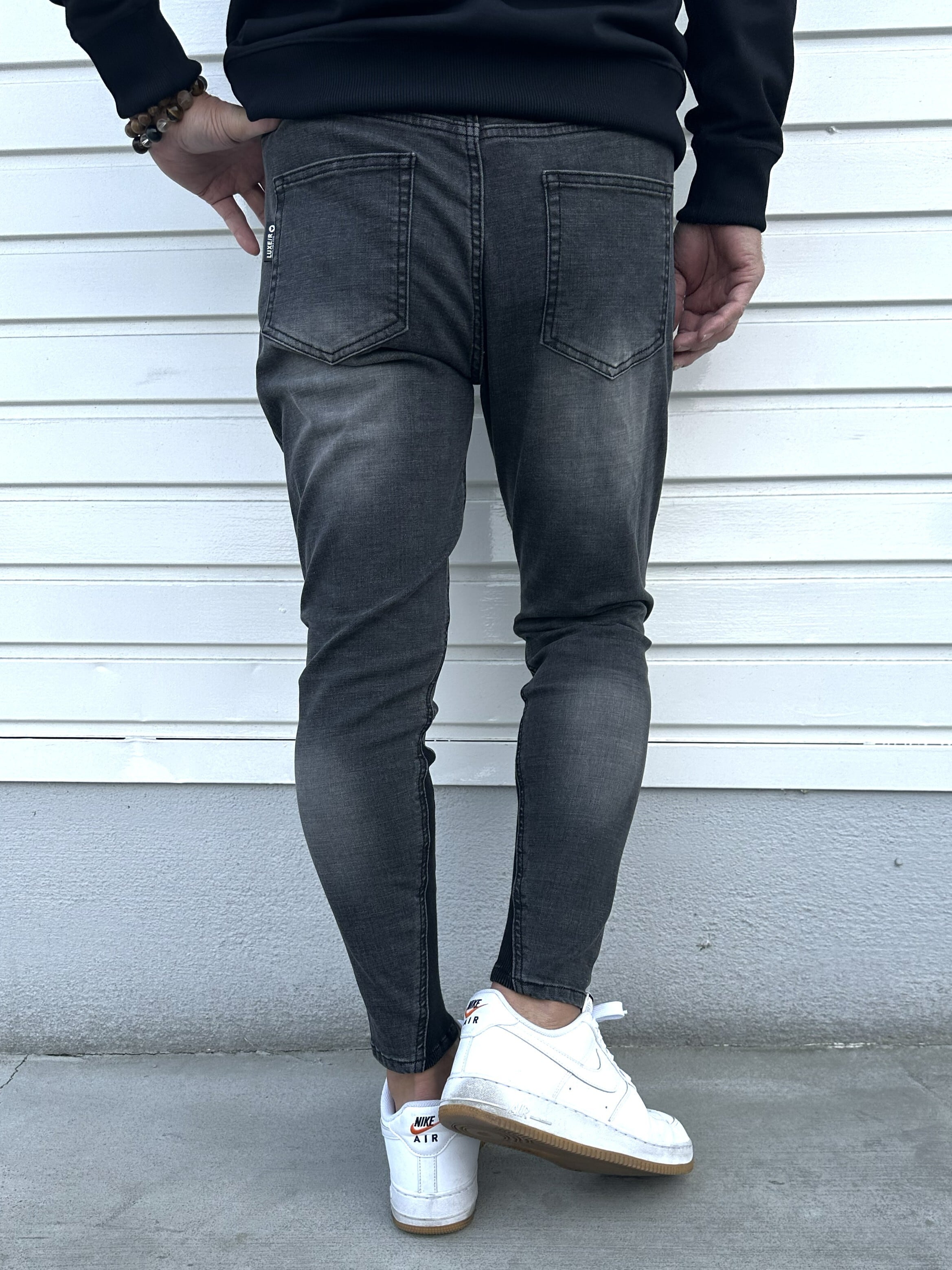 LUXE/R（46190）ストレッチデニムダメージジョガーロングパンツ | LUXE/R