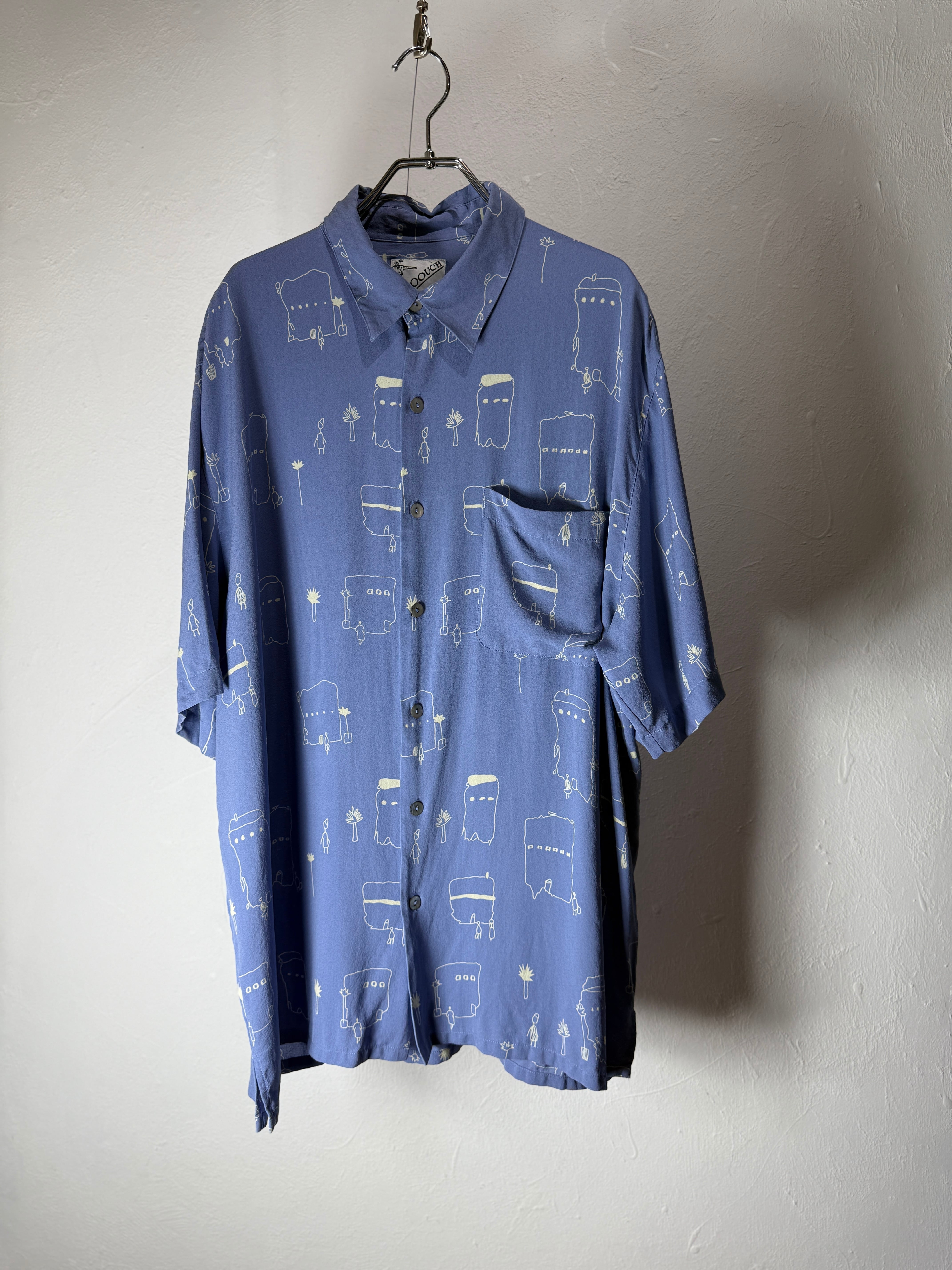 90’s GOOUCH Silk Art Pattern Shirt