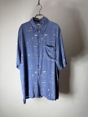 90’s GOOUCH Silk Art Pattern Shirt
