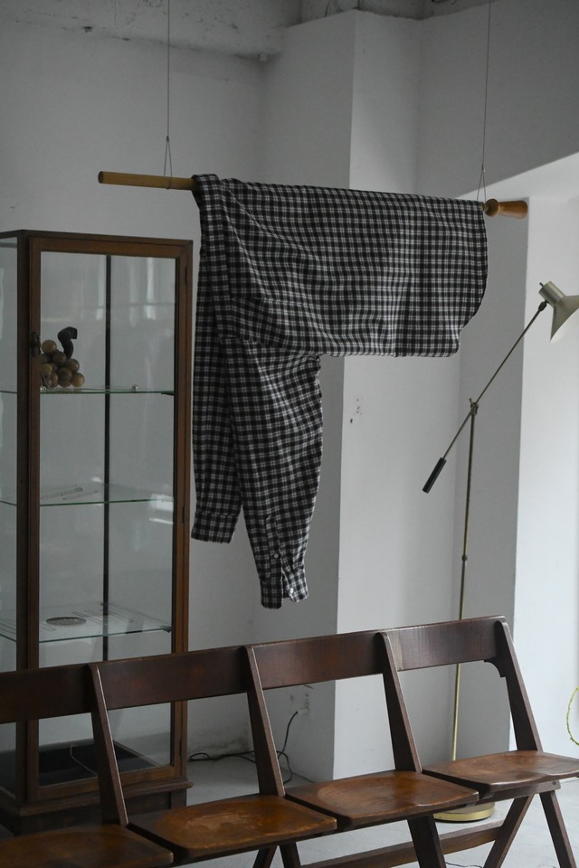 BAUTH / COTTON SILK CHECK SHIRTS (CHARCOAL CHECK)