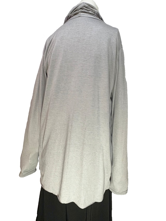 変形ドレープカーデ /グレー     WEE-TOP07